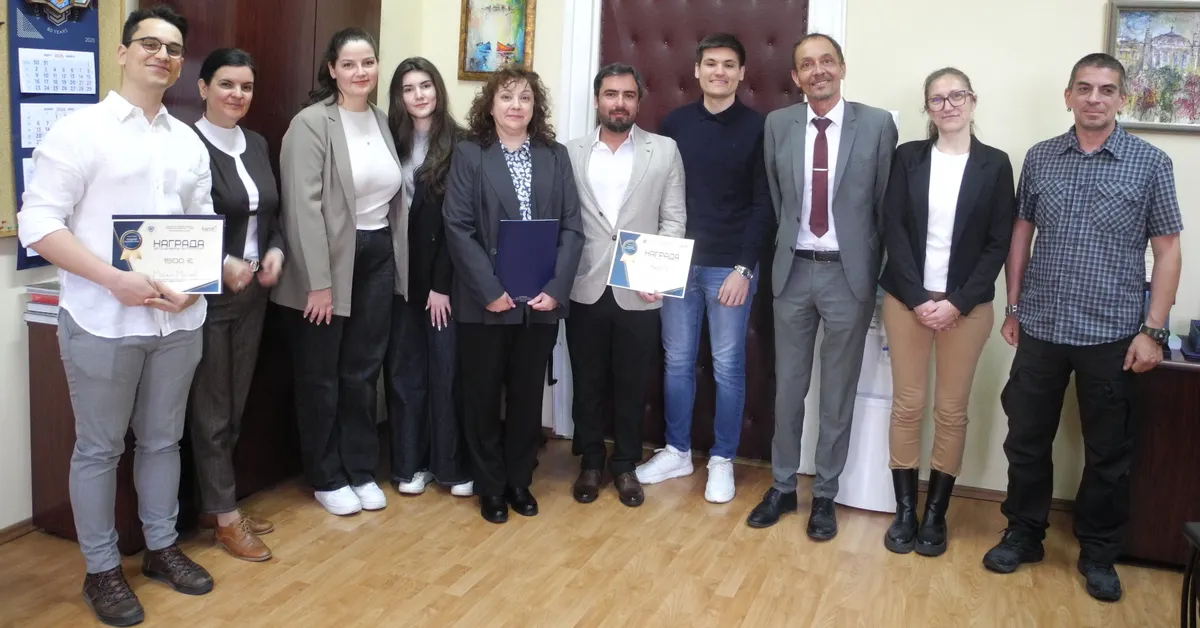The Rector of the Technical University – Sofia, Prof. Dr. Georgi Venkov, honored the winners of the "Create Impact" competition at an official ceremony held on April 22 – Earth Day.