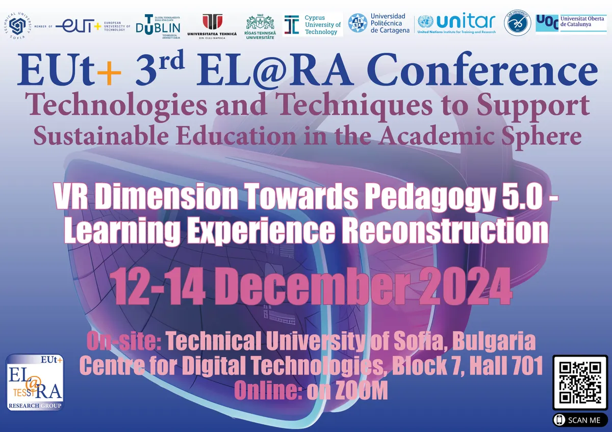 3rd EL@RA CONFERENCE - "Technologies and Techniques to Support Sustainable Education in the Academic Sphere"